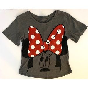 Minnie Mouse Gray and Glitter top